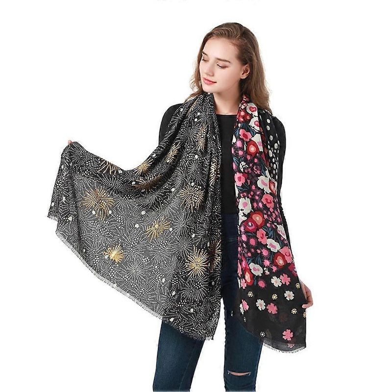 Autumn Winter Sun Proof Scarf Vintage Tribe Wraps Gold Stamping Printed Scarf for Lady | Fruugo SG