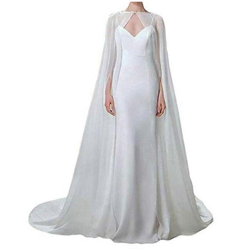 Bride Shoulder Cloak Chiffon Poncho Lightweight for Wedding | Fruugo SG