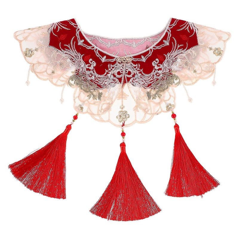Elegant Tassel Collar Retro Style Shawl Accessory Polyester Material Decorative Use for Women 1Pack | Fruugo SG