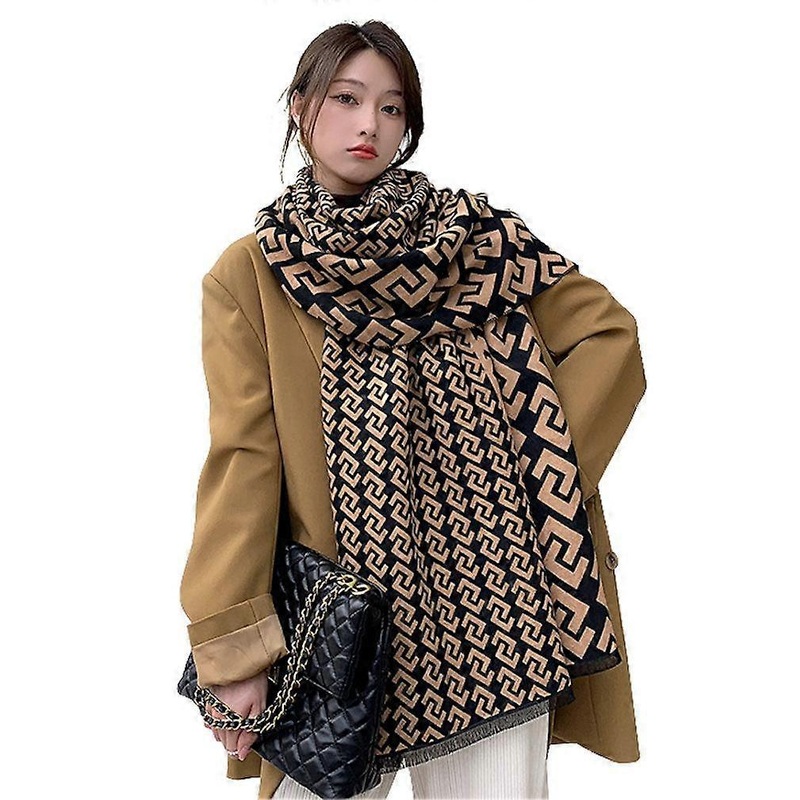 Elegant Warm Scarf Winter Shawl Wrap with Tassel for Lady | Fruugo SG