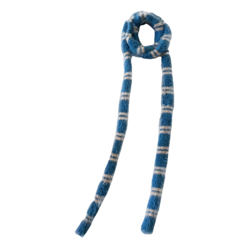 Fashion Striped Long Scarf for Female All Matching Furry Scarf Spring Photo Scarf Pilling Resistant Streetwear Neckwrap  pink blue | Fruugo SG