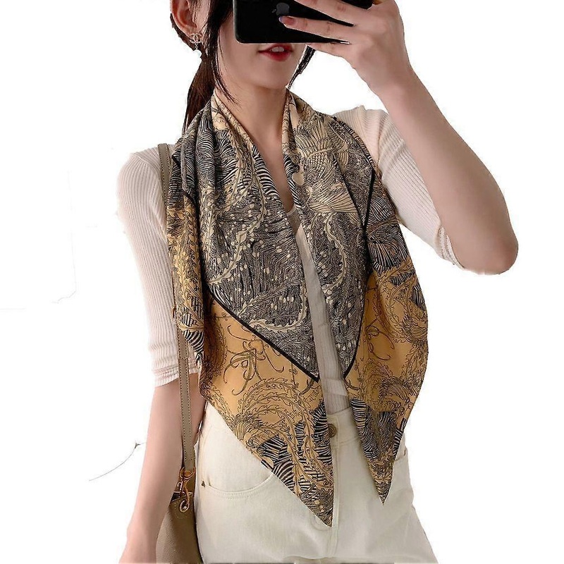 Geometric Kerchief Silky Hair Scarf Summer Shawl Wrap Hair Accessories for Lady | Fruugo SG