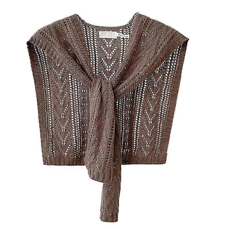 Lapel Shawl Shoulder Wrap Decor Neckwear Blouse Tops False Collar Knotted | Fruugo SG