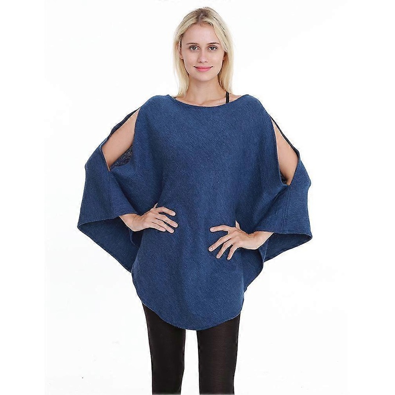 Loose Pullover Shawl Knitting Batwing Blouse T Shirt for Lady | Fruugo SG