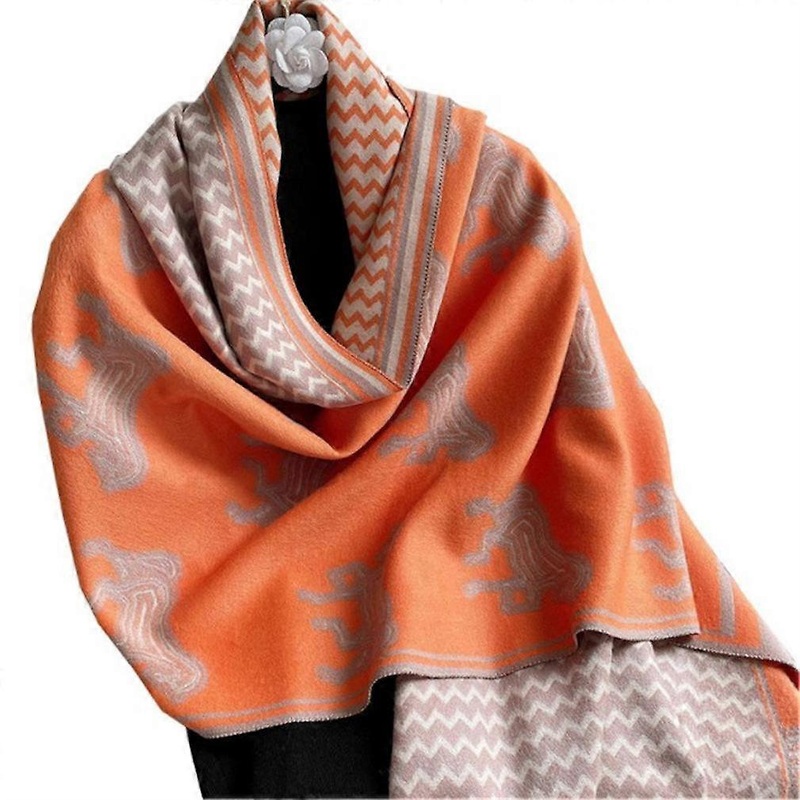 Pashmina Scarf Autumn Winter Horse  Jacquard Shawl Fashion Long Warm Thicken Wrap for Lady | Fruugo SG