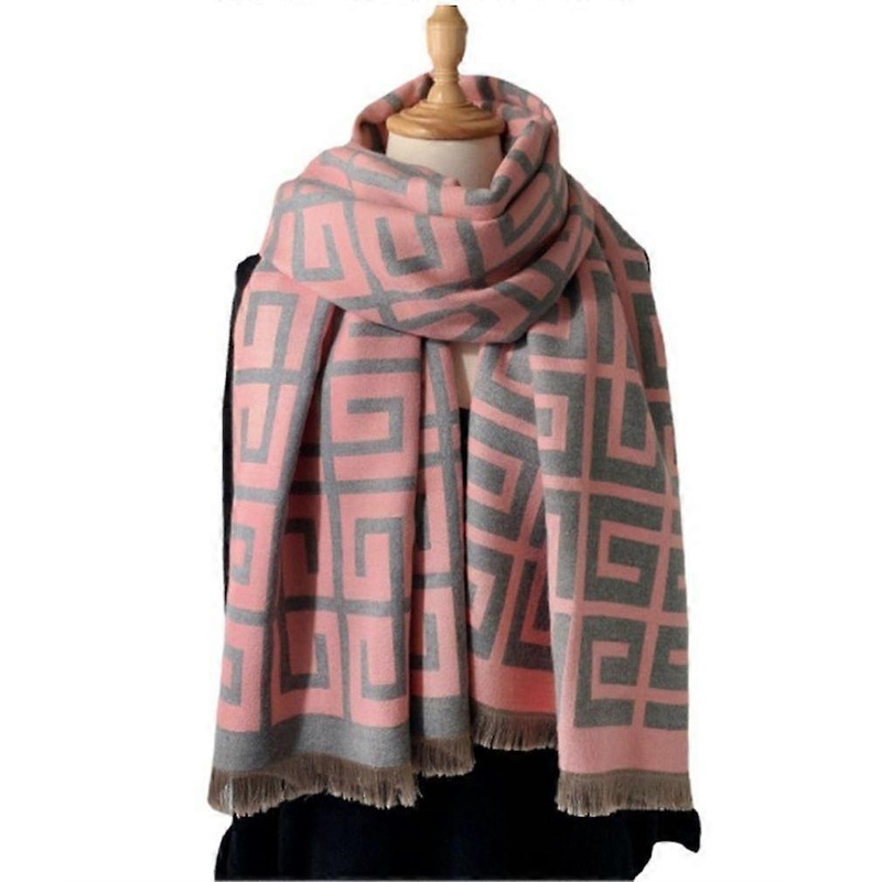 Pashmina Scarf Winter Fringed Shawl Fashion Warm Thicken Wrap for Lady | Fruugo SG