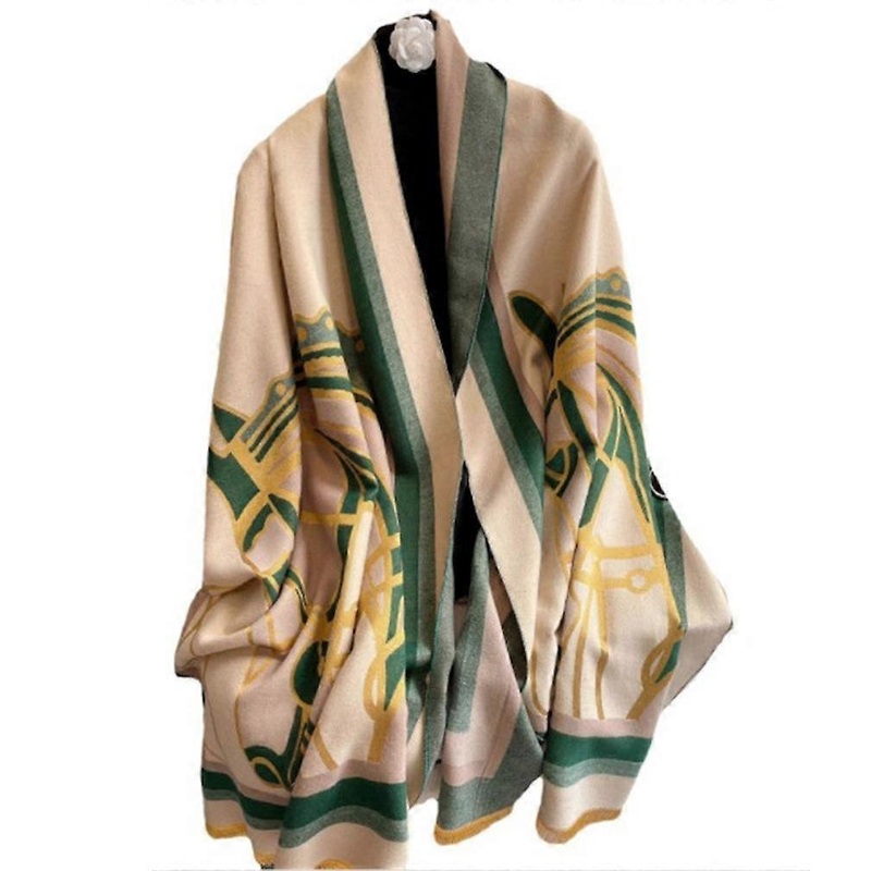 Pashmina Scarf with Horse Pattern Winter Shawl Fashion Warm Thicken Wrap for Lady | Fruugo SG