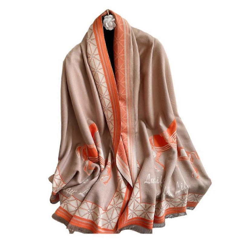 Pashmina Scarf with Horse Print Long Shawl Fashion Warm Thicken Wrap for Lady | Fruugo SG