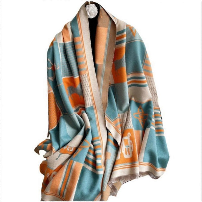 Plaid Pashmina Scarf Long Shawl Fashion Thicken Warm Wrap for Lady | Fruugo SG
