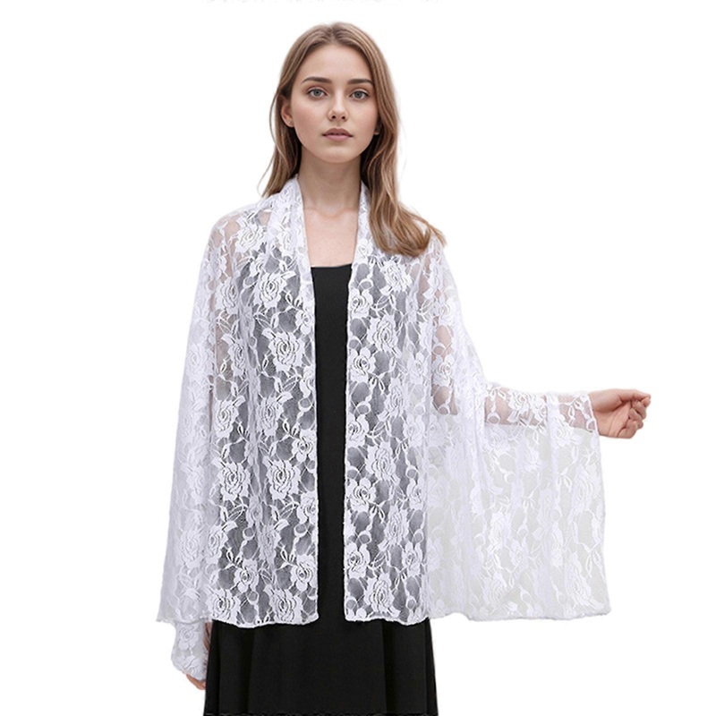 Religious Prayer Shawl Devotional Shawl Two Tone Embroidered Print Shawl for Mass, Weddings, And Funerals  White | Fruugo SG