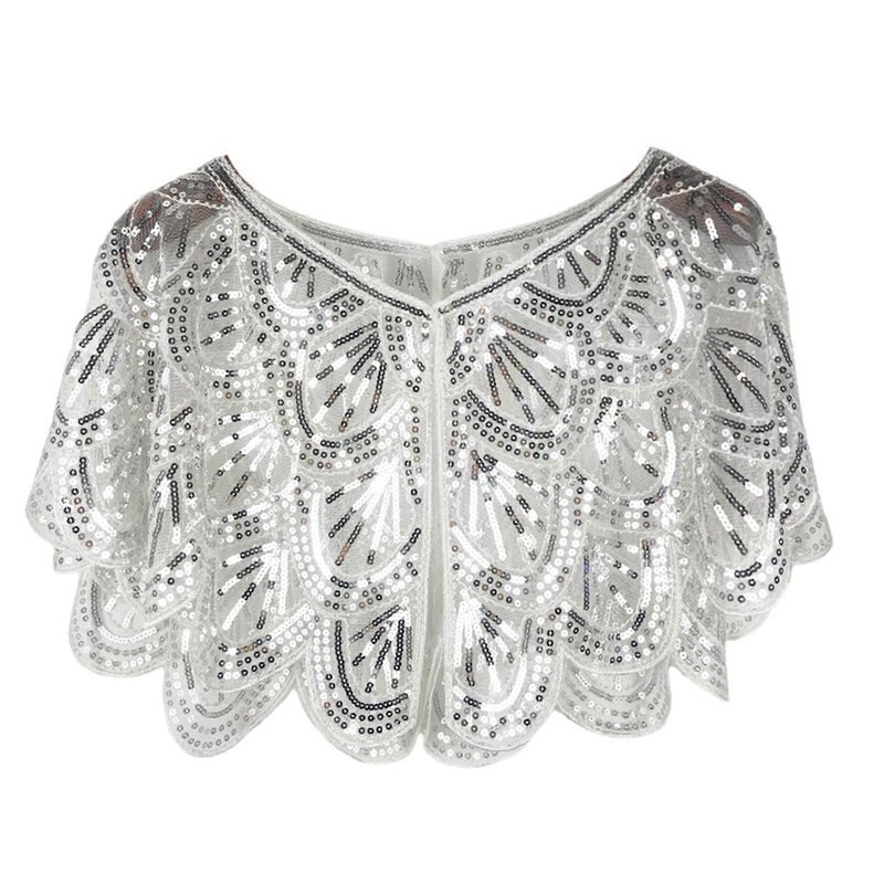 Sequins Lace Shawls Palaces Styles Women Shawls Sunscreen Hollows Out Cloak Tippet for Travel and Shopping  White | Fruugo SG