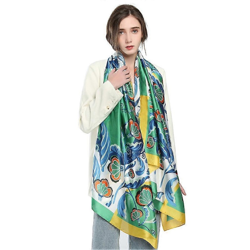 Spring And Summer Silky Thin Scarf Fashion Printed Wraps Satin Scarf for Lady | Fruugo SG