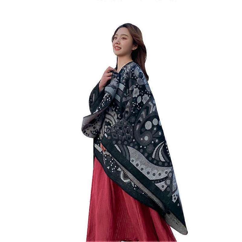Spring Autumn Scarf Warm Ethnic Style Shawl Wrap Lady Blanket | Fruugo SG