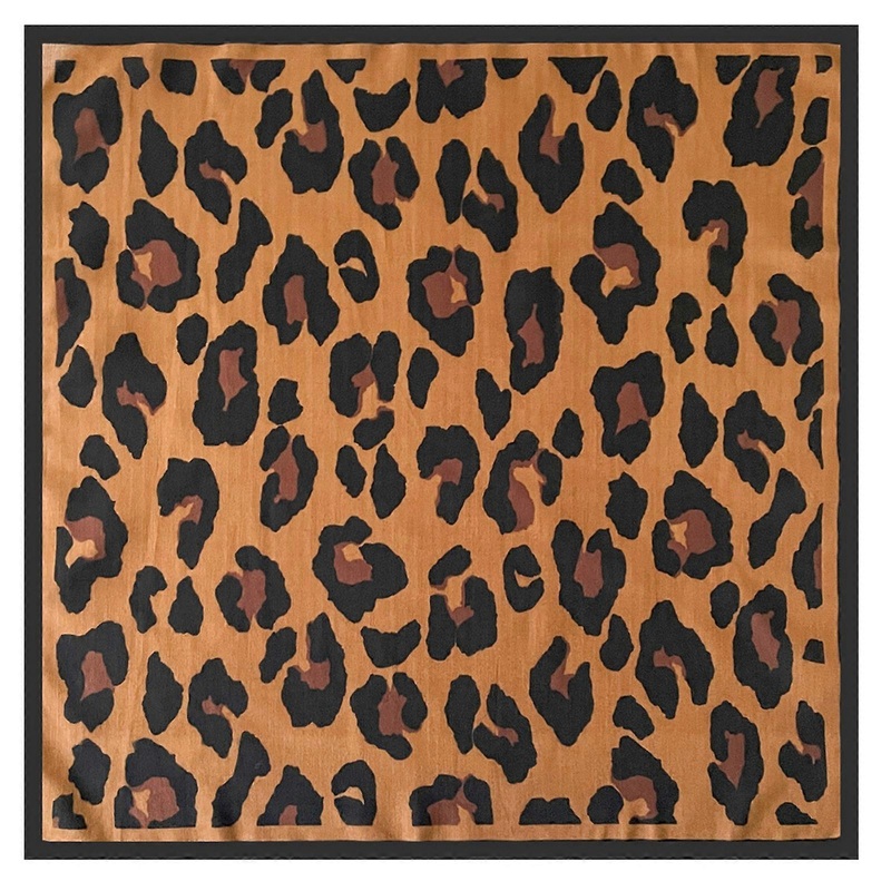 Unique Leopard Pattern Neck Scarf Decorative Neckerchief Square Scarf Daily Decorations Fashion Clothing Accessory  RZ7052 coffee color | Fruugo SG