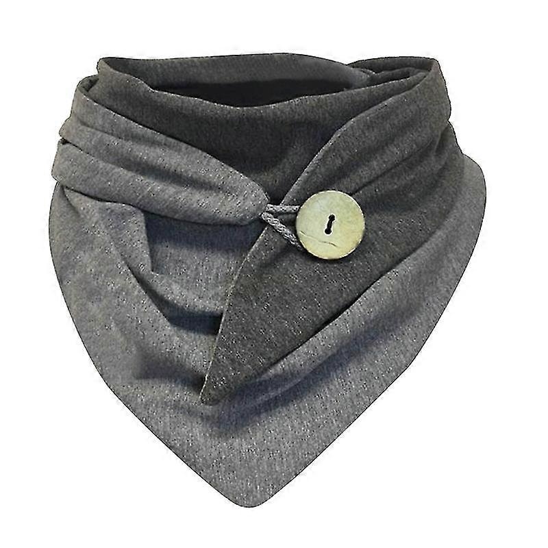 Women Minimalist Contrast Color Button Triangle Scarf Winter Autumn Thicken Thermal Neck Warmer Cold Weather Shawl Wrap Poncho Blanket | Fruugo SG