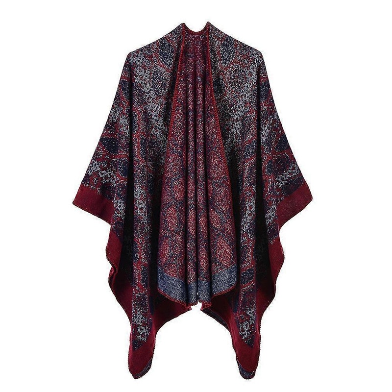 Women’s Modern Poncho Winter Capes Blanket Shawl Wrap Cardigan Coat Cashmere Feel | Fruugo SG