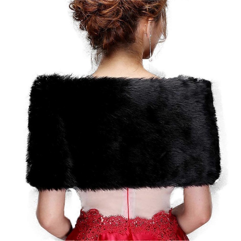 Women Winter Classic Faux Fur Capelets Shawls Soft Wedding Bridal Shoulder Cape Wraps Tippet Stoles | Fruugo SG