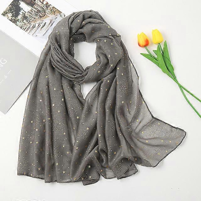 2021 Newest Glitter Cotton Scarf Women Luxury Muslim Fashion Hijab Golden Stars Women’s Scarves Foulard Femme Musulman Bandana | Fruugo SG