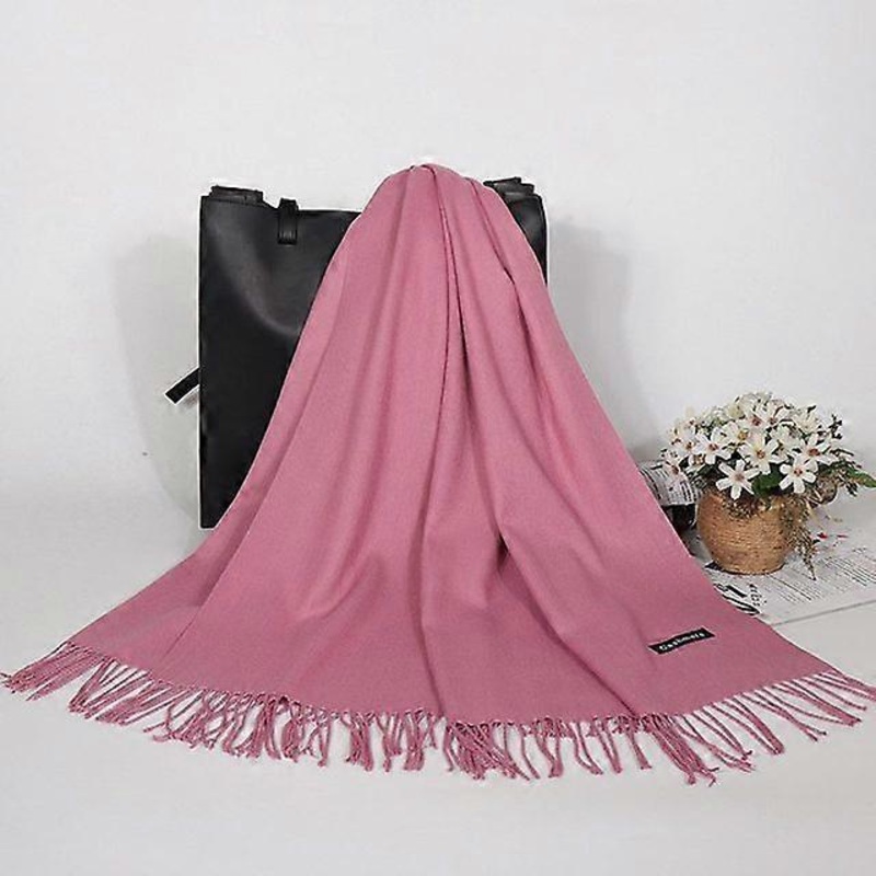 2022 Winter Cashmere Women Scarf Female Luxury Brand Scarves Lady Tassel Bandana Women Solid Shawl Wraps Foulard Tippet Pashmina | Fruugo SG