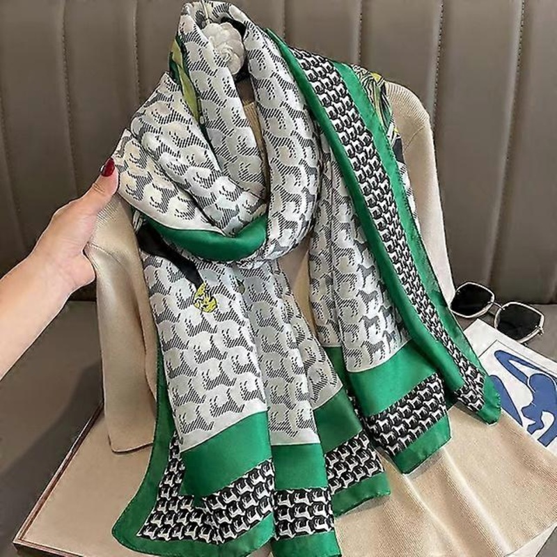 2023 Fashion 180*90CM Silk Scarf Print Beach Hijab Women Summer Female Sunscreen Shawls And Wraps New Echarpe Designer Bandanna | Fruugo SG