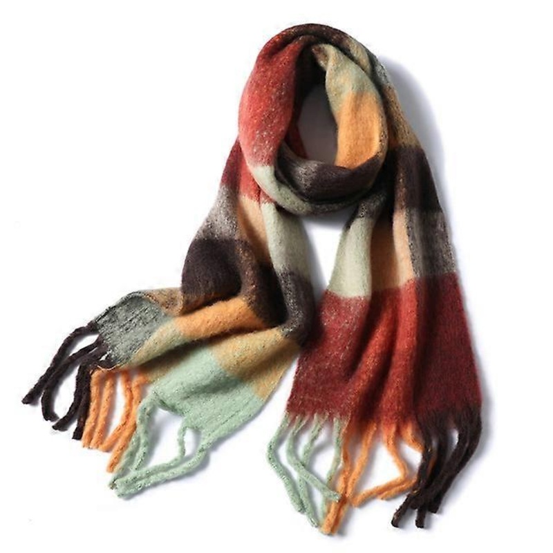 2023 Women Solid Cashmere Scarves Lady Winter Thicken Warm Soft Pashmina Shawls Wraps Pink Black Female Colored Wool Long | Fruugo SG