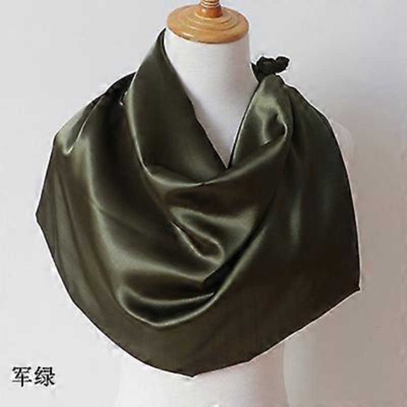 90*90cm Solid Neck Scarf For Women Bandana Head Scarfs Female Square Shawls Wraps Fashion Kerchief Silk Hair Scarves For Ladies | Fruugo SG