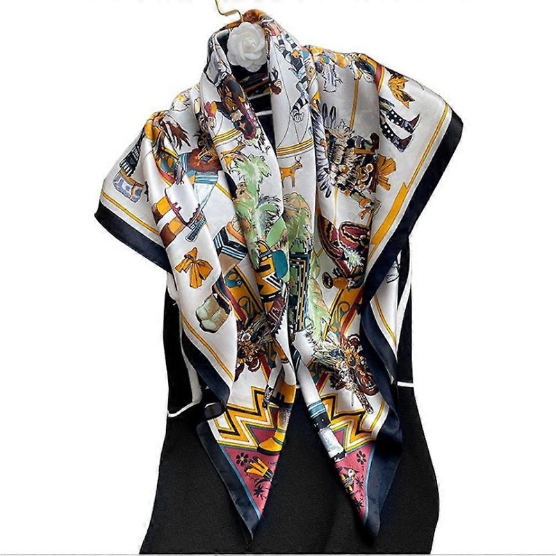 90cm Large Silky Scarf Sun Proof Shawl Suit Accessories for Lady | Fruugo SG