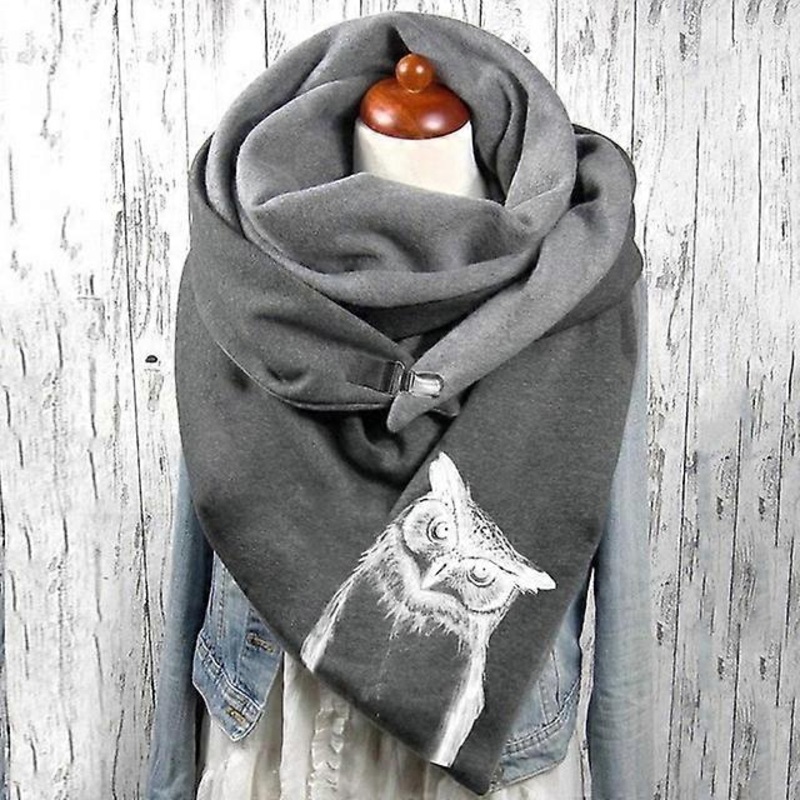 Fashion Cute Women Printing Scarves Button Wrap Casual Warm Ladias Shawls Warm Winter Scarf Warm Blanket Wraps Female Bandana | Fruugo SG