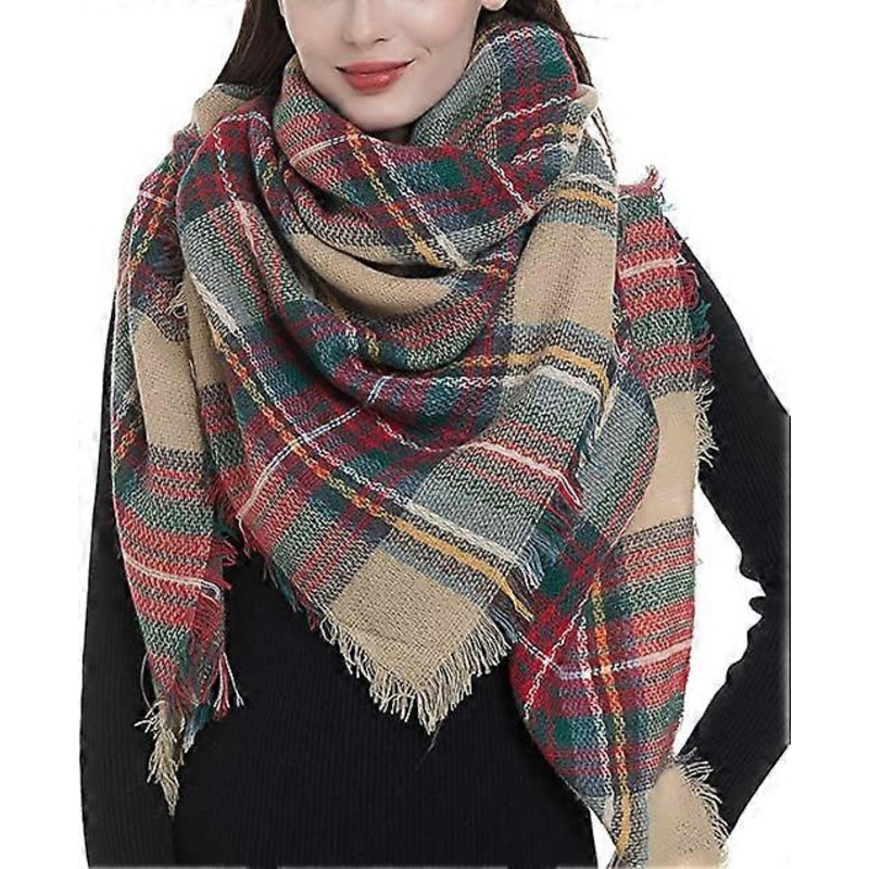 Fashion Plaid Blanket Scarf Women’s Large Oversized Long Scarf | Fruugo SG