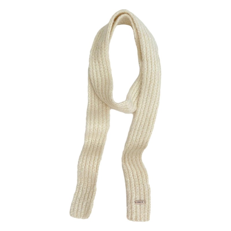 Ladies Harajuku Scarf with Cloth Decals Y2k Style Girl Decorative Knitted Scarf Fashion Street Casual Neckerchief  White | Fruugo SG