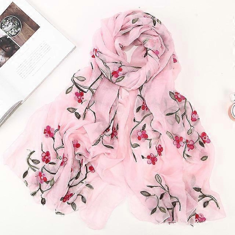 Multiple Colour Lotus Leaf Flower Chiffon Georgette Bandana Scarf Women Foulard Long Shawl Summer Elegant Hijab 50*160cm | Fruugo SG