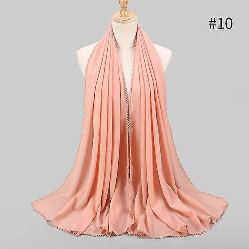New Luxury Brand Women Scarf Bubble Chiffon Muslim Hijab Shawls And Wraps Head Scarves Foulard Neckerchief Lace Scarfs 170*70 | Fruugo SG