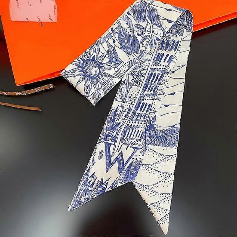 New Tropic Affair Fashion Women Silk Letter Scarf Bag Skinny Scarves Design Wrist Towel Foulard Neckerchief Headband for Ladies | Fruugo SG