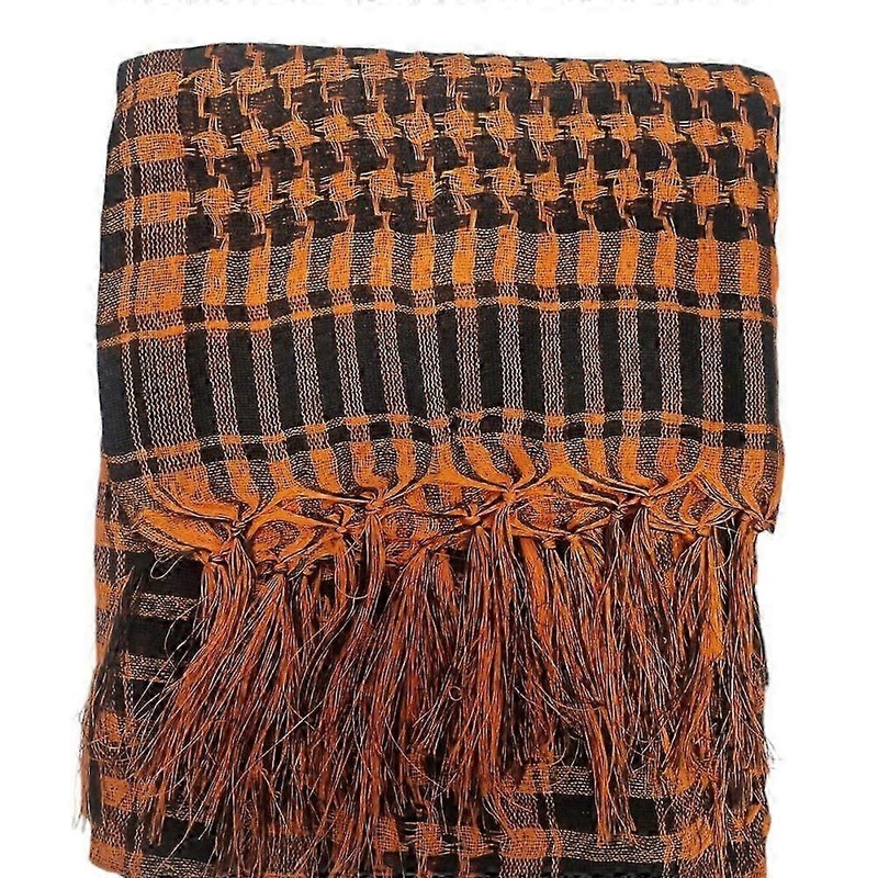 Palestinian Shawl Keffiyeh – Orange And Black – Scarf | Fruugo SG