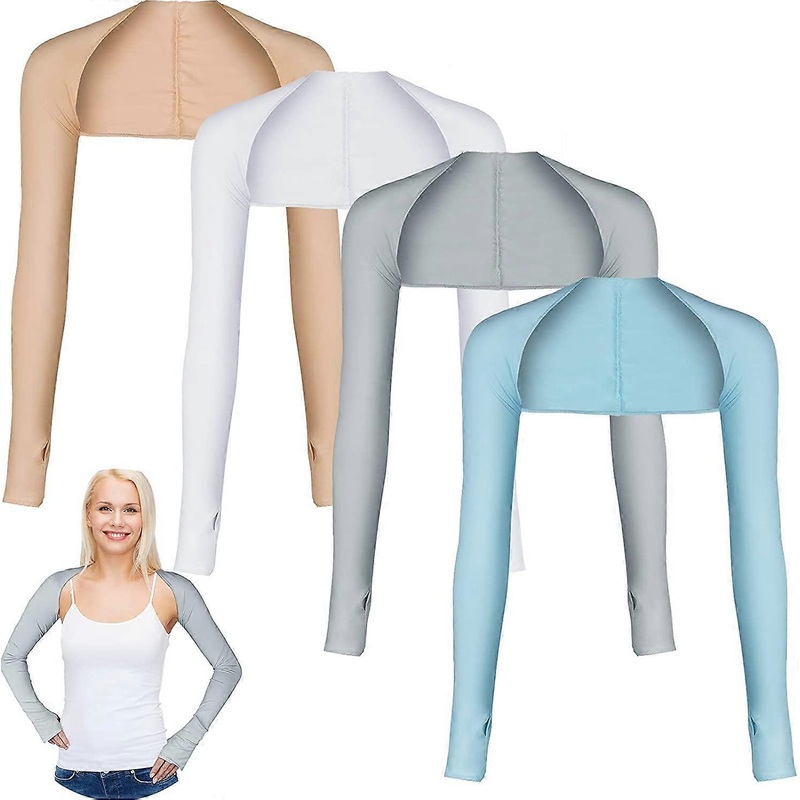 PIAO 4 Pairs Cooling Shawl Arm Sleeves Sun Protection with Finger Hole for Golfing, Driving, Riding, Fishing | Fruugo SG