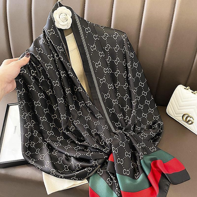 Silk Scarf Women’s Thin Spring And Autumn Letters Fashion Artificial Silk Feel Scarf Shawl Dual-use Winter Scarf Scarf Scarf | Fruugo SG