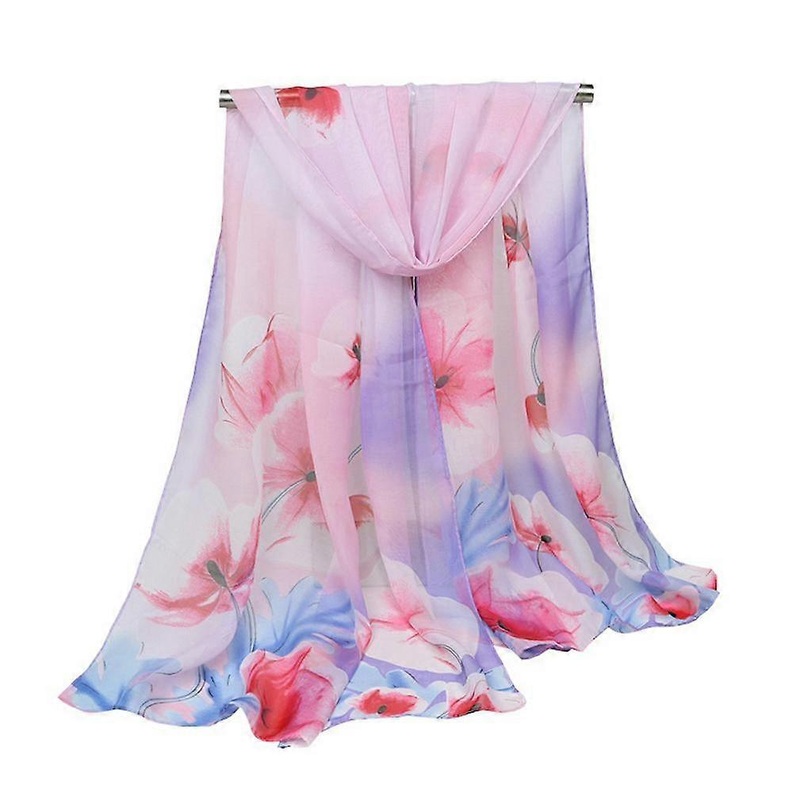 Silky Scarf Long Satin Neckerchief Shawl Printed Scarf for Lady | Fruugo SG