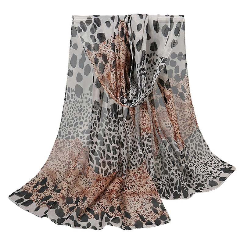 Soft Voile Leopard Pattern Shawl for Women Sunscreen Beach Cover Up Scarf Shoulder Wrap for Daily and Evening Event  Light coffee | Fruugo SG
