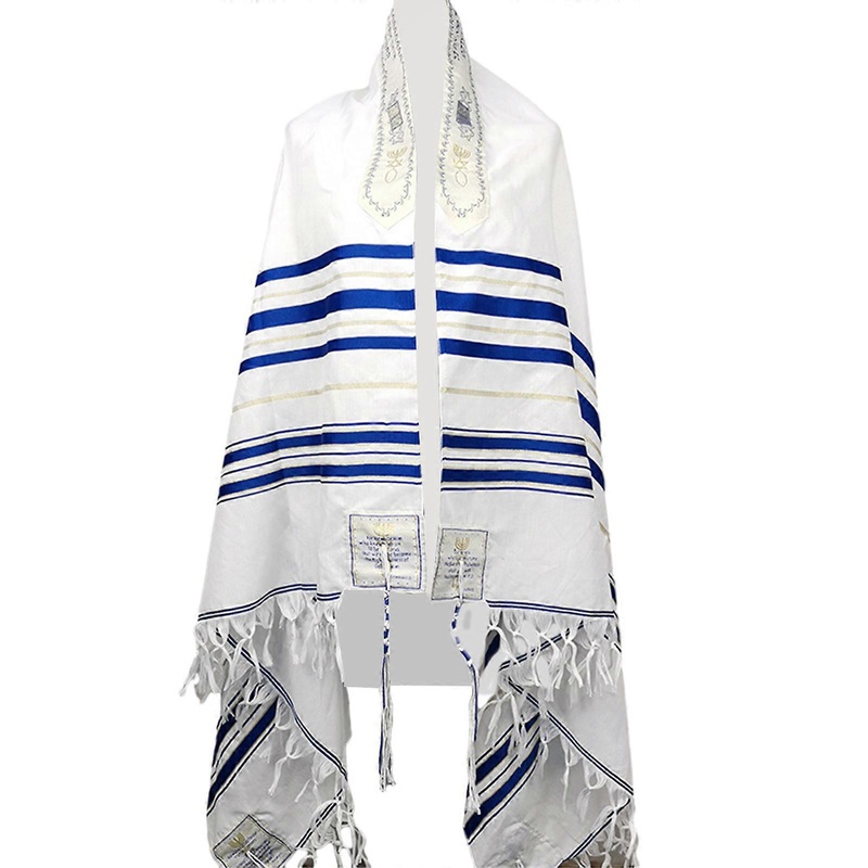 Tallit Prayer Shawl Cotton Kosher Tallit Gadols Tzitzit for Prayer Wash & Iron Gift Bar Mitzvah 71x 42  Royal Blue | Fruugo SG
