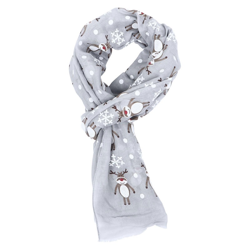 Winter Lady Adorable Scarf Grey Rectangular Neck Warming 180x70cm 1Pack | Fruugo SG