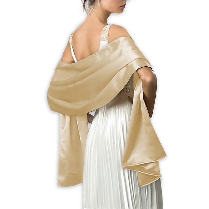 Women Ladies Bridal Solid Shawls Wraps Dresses Satin Shawl for Evening Wedding Party | Fruugo SG