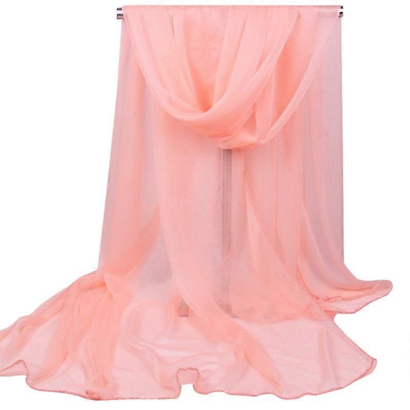 Women Long Soft Wrap Shawl Chiffon Silk Casual Scarf Scarves Stoles | Fruugo SG