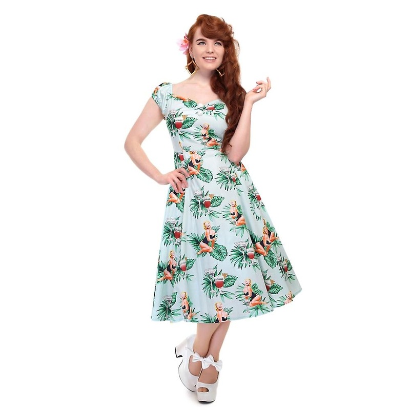 Collectif Vintage Women’s Lori Tropical Pin-Up Girl Dolores Doll Swing Dress | Fruugo SG