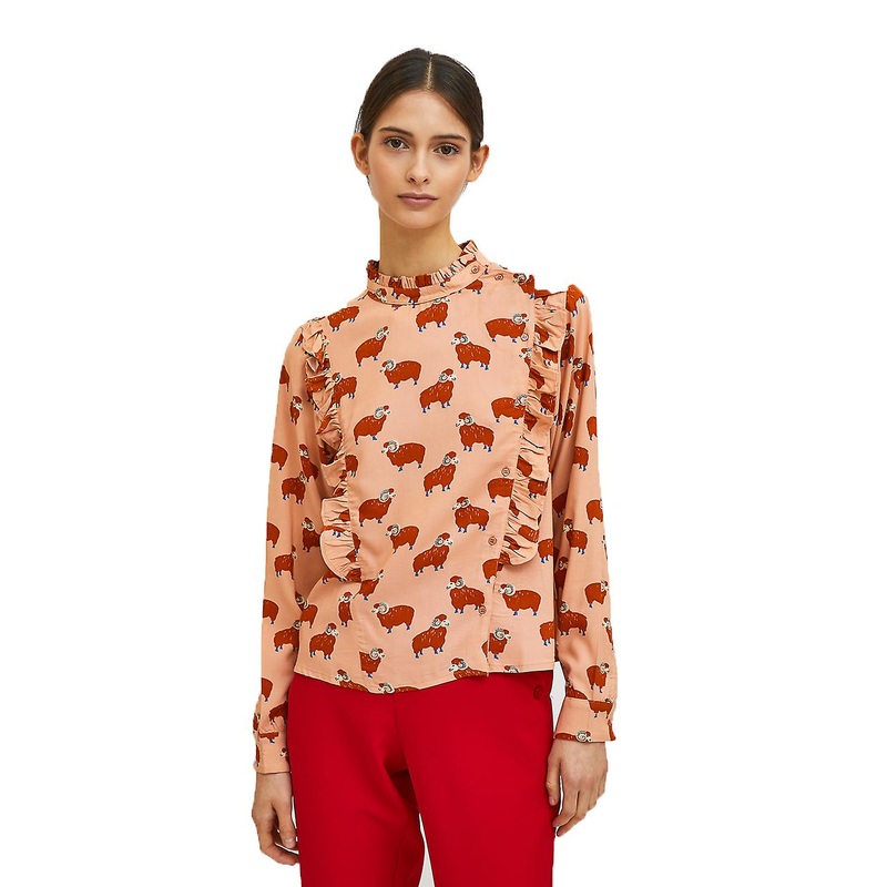 Compania Fantastica Fluid top with animal print rams FA21SAM37 | Fruugo SG