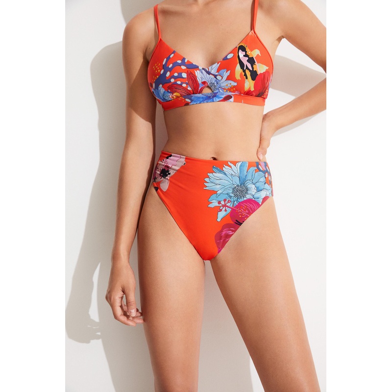 Desigual Attina I Ocean Print Bikini Bottoms 22SWMK16 | Fruugo SG