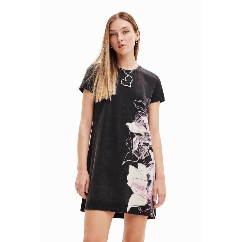 Desigual Camiflo Floral Mini Tshirt Dress 23WWVK67 | Fruugo SG