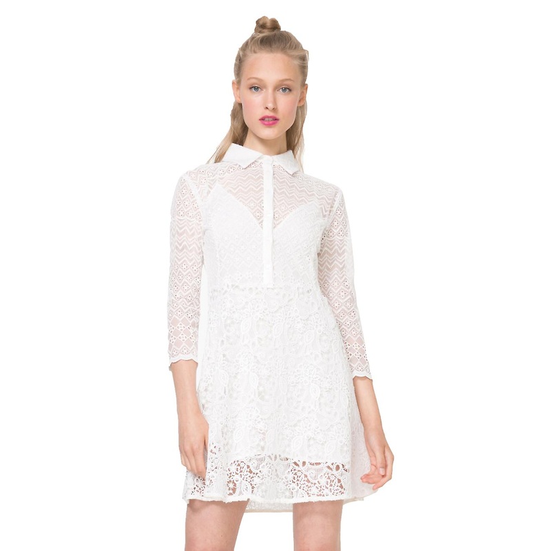 Desigual Women’s Cheli Lace Shirt Dress | Fruugo SG