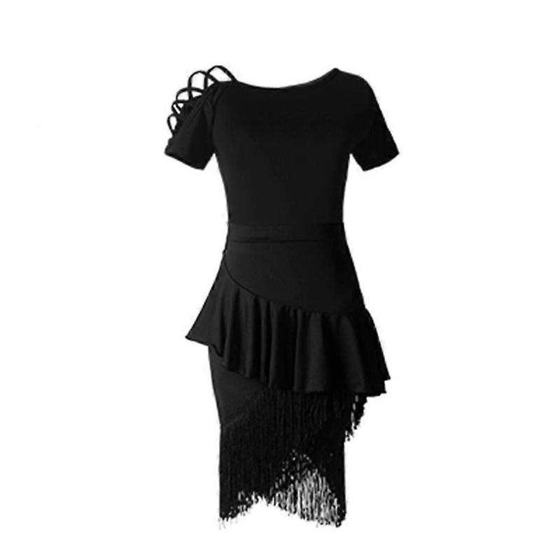 Children’s Latin Dance Dress Girls Short Sleeve Fringe Dress Professional Dance Training Costume Costumes | Fruugo SG