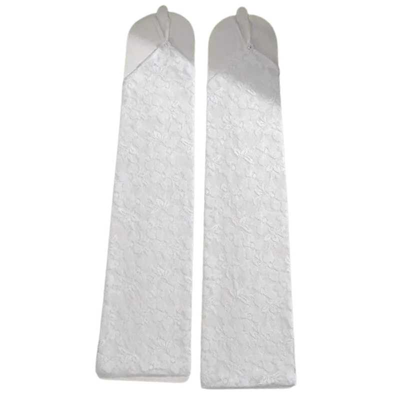 Decorative Paired Arm Warmer False Cuffs Lace Tulle for Princess Dress False Sleeves Long Arm Covers  White | Fruugo SG