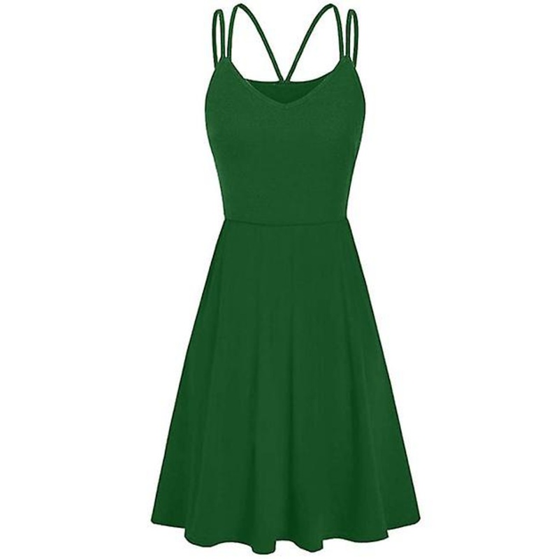 2022 Hot Spring And Summer Fashion Models Plus Size Women’s New Solid Color Pleated Dress | Fruugo SG